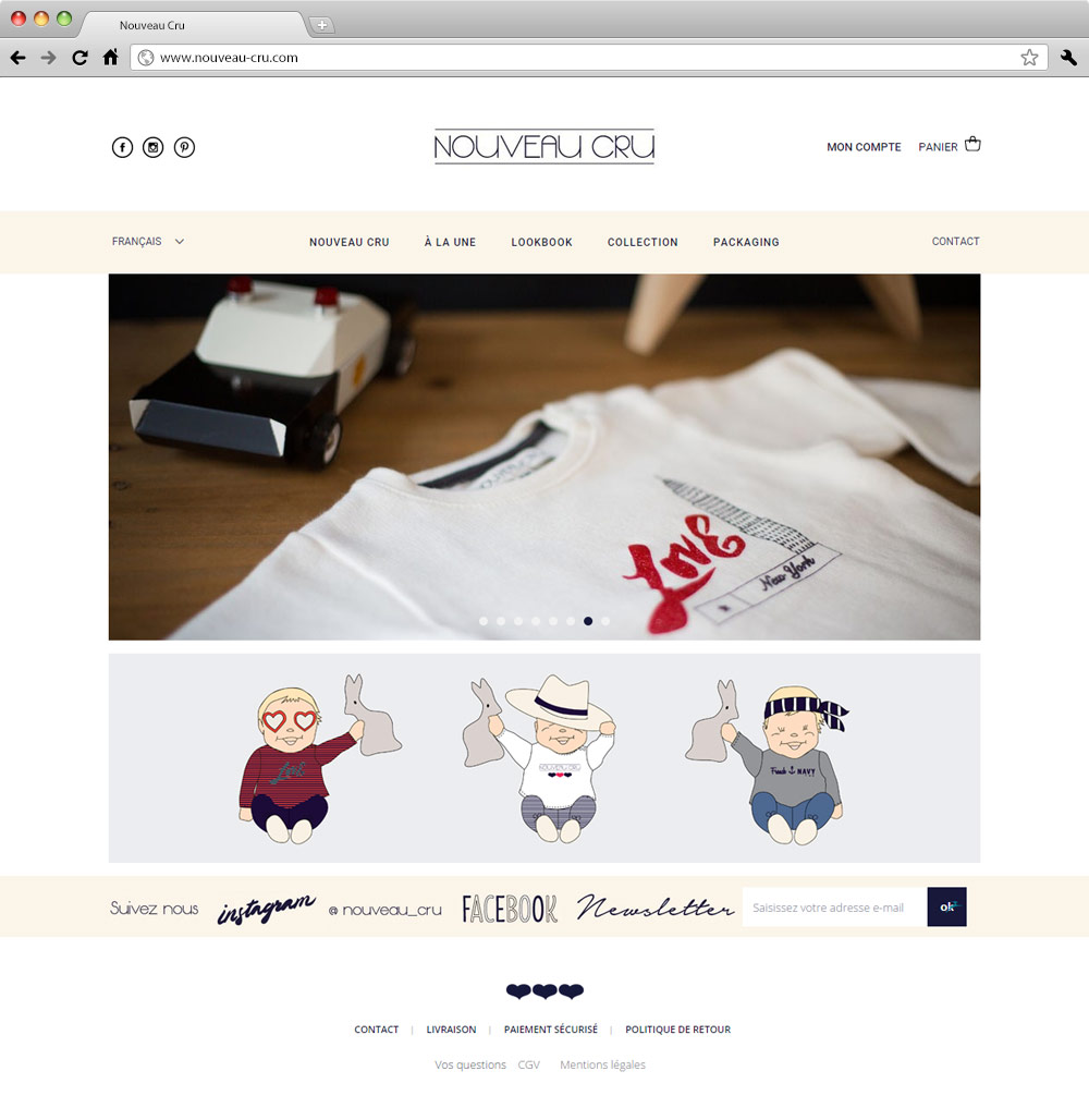 Nouveau Cru site internet Prestashop